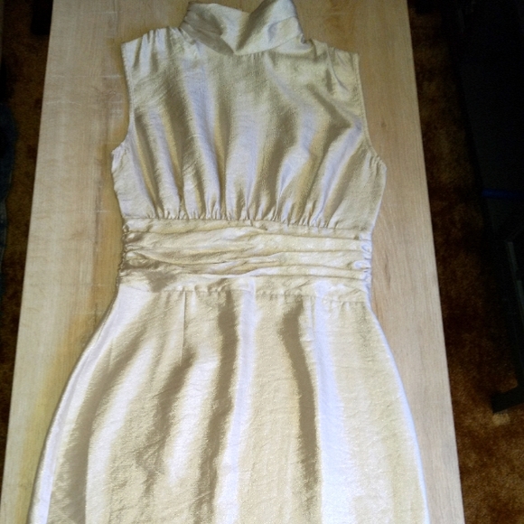 Pretty Satin Dress (Lena brand), Size S, Cream - Picture 1 of 6